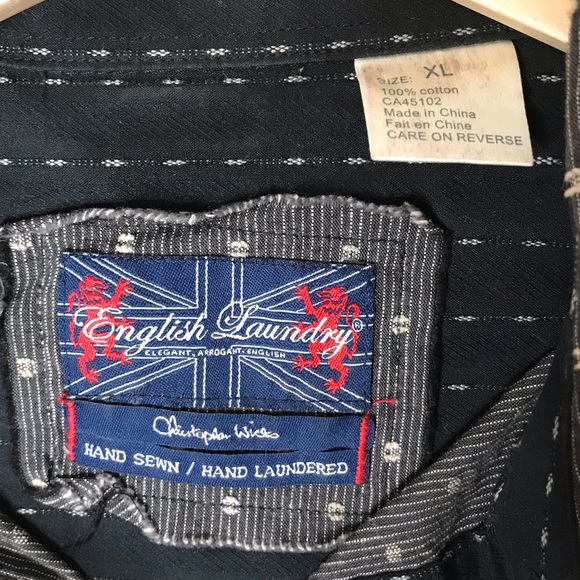 English Laundry x Christopher Wicks Collab Long Sleeve Button Up Handsewn Shirt - Picture 4 of 13